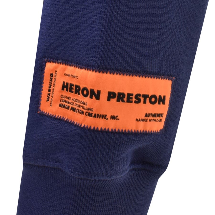 Heron Preston Painted Heron Hoodie Navy Mainline Menswear Denmark